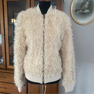 NWT Chaser Faux Fur Lamby Bomber Jacket
